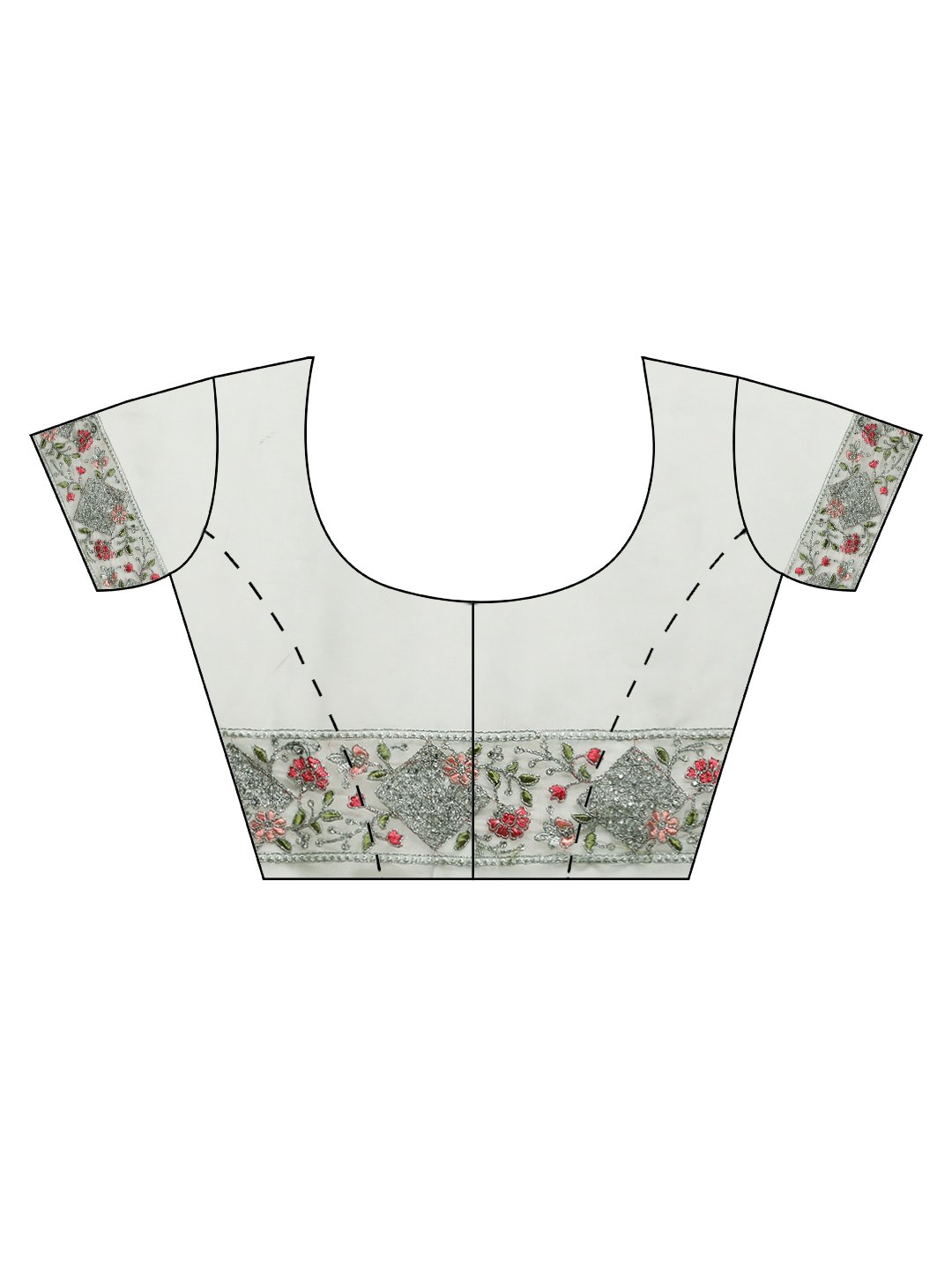 Stylish Heavy Coding With Multi Thred Orgenja Designer Saree With Blouse